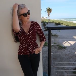 Polka dot tie top